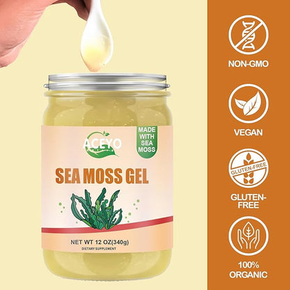 ACEYO (12 OZ Organic Sea Moss 102 Vitamins