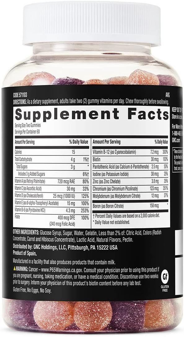 GNC Mega Men Gummy Multivitamin 120 Gummies