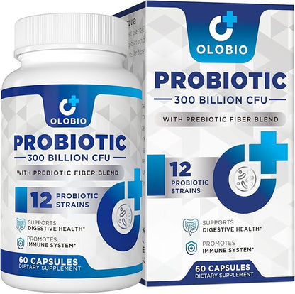 300 Billion CFU Probiotic, Probiotics 12 Probiotics 3 Prebiotics, 60 Counts