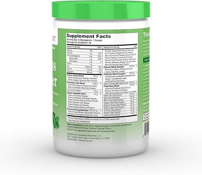 Greens First Original Greens Powder - 49 Superfoods - Organic Fruits & Veggies - Prebiotics, Probiotics & Digestive Enzymes - Antioxidant Smoothie - Dairy Free, Vegan & Non-GMO (Mint, 30 Servings)