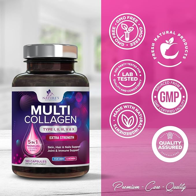 Collagen Peptides for Women & Men, 180 Capsules