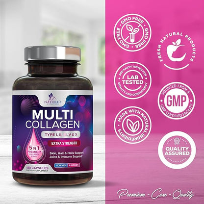 Collagen Peptides for Women & Men, 180 Capsules