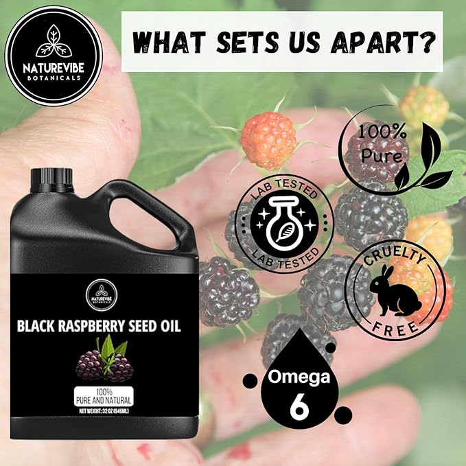 Naturevibe Botanicals Black Raspberry Oil 32 Ounces 100% Pure