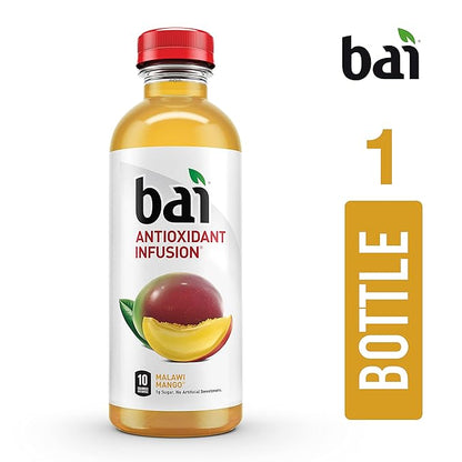 Bai5, 10 calorie Malawi Mango, 100% Natural, Antioxidant Infused Beverage, 18 Fl Oz