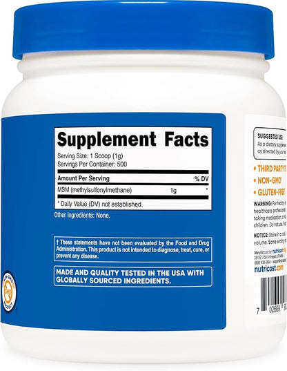 Nutricost Pure MSM Powder 500 Grams