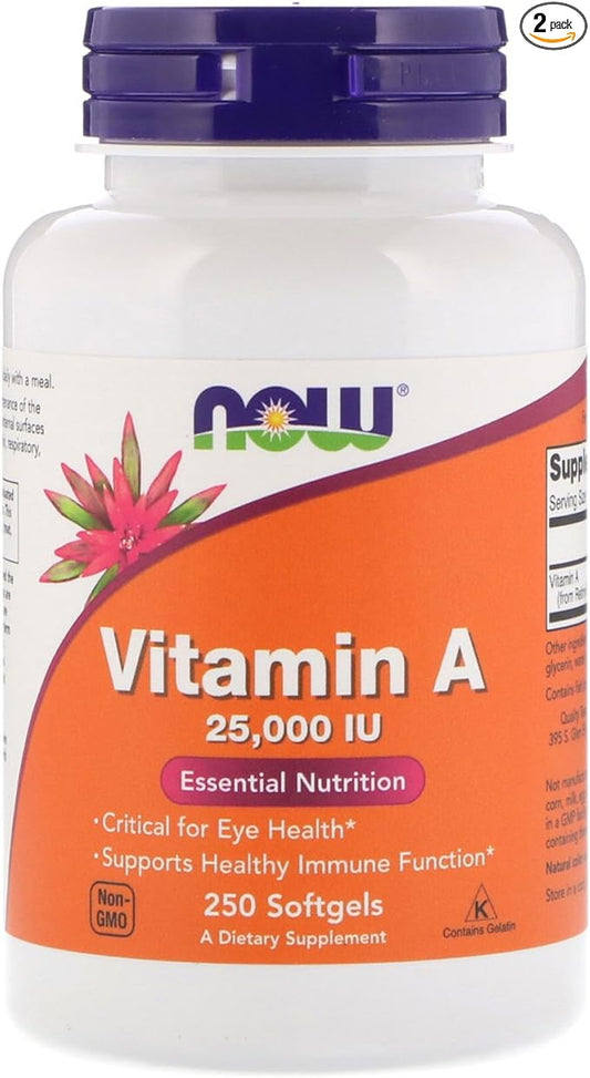 Now Foods Vitamin A, 25000 IU 250 Softgels 2)