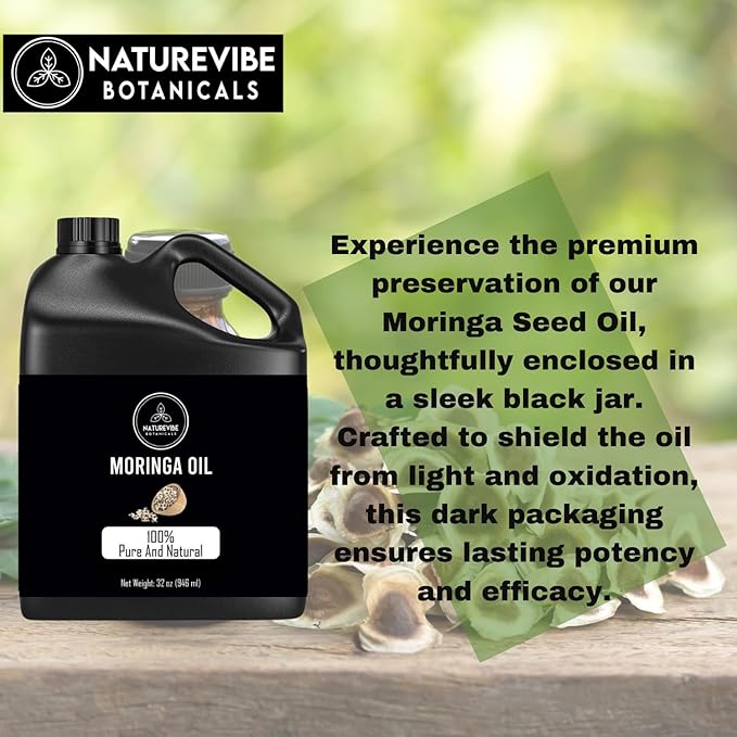 Naturevibe Botanicals Moringa Seed Oil 32 Ounces 100% Pure