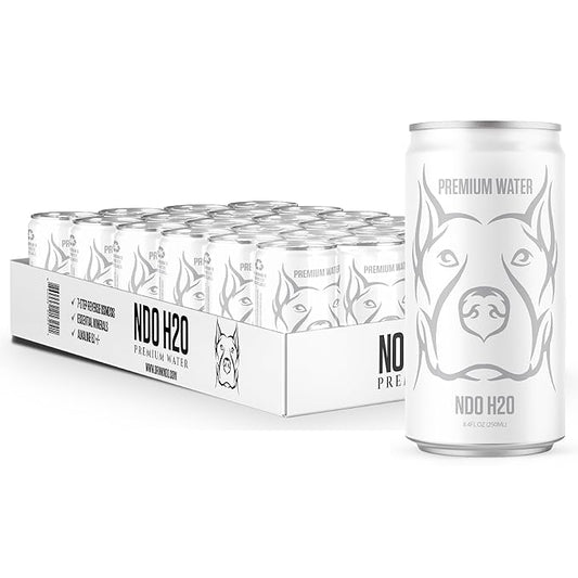 NO DAYS OFF Premium Still Water 8.4oz - Purified Reverse Osmosis Canned Drinking Water with Electrolytes, Alkaline pH Balance & Essential Minerals (Pack of 24)