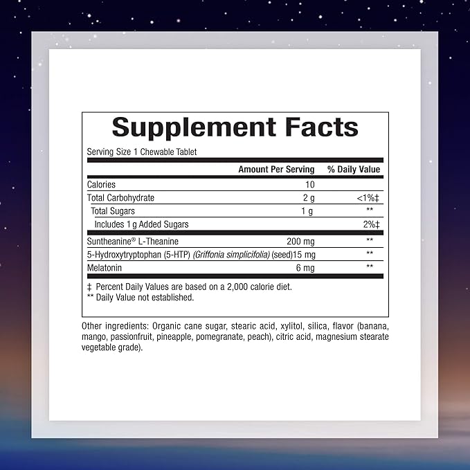 Natural Factors Stress-Relax Tranquil Sleep Extra 5-HTP, Melatonin, 60 tablets (60 servings)