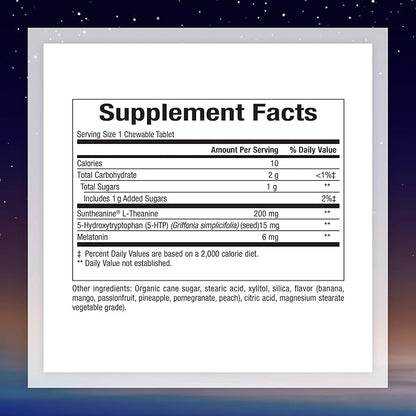 Natural Factors Stress-Relax Tranquil Sleep Extra 5-HTP, Melatonin, 60 tablets (60 servings)