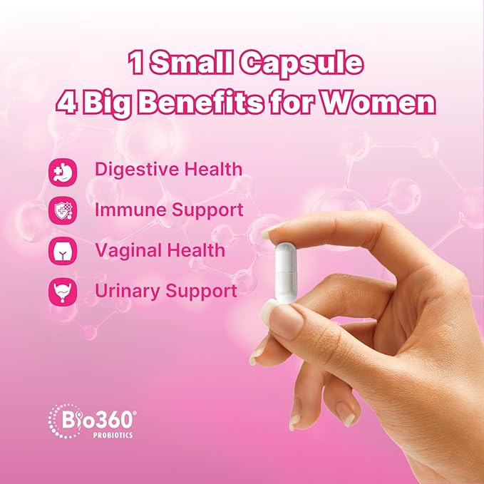Women's Probiotic Supplement, Digestive, Immune, Vaginal 15 Diverse 50 Billion 37X Cranberry D3, 30CT 30CT
