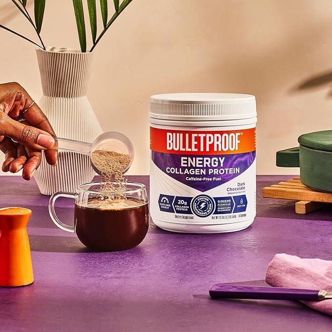 Bulletproof Dark Chocolate Energy Collagen Protein, 19.3 Ounces,