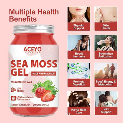 (28 OZ) Sea Moss Gel Organic 102 Vitamins