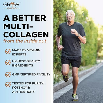 grow vitamin Multi Collagen Capsules, 1800MG 90 Capsules