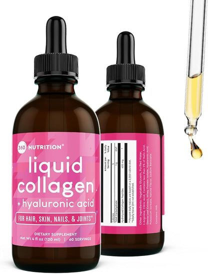 360 Nutrition Liquid Collagen + Hyaluronic 4 fl 60 Servings