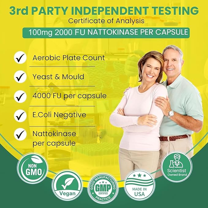 Nattokinase 2000 FU 100mg 60 Vegan