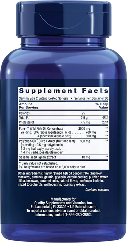 Life Extension Super Omega-3 EPA/DHA Fish 120 Softgels