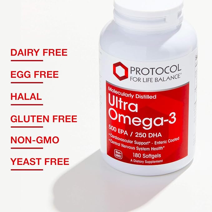 Protocol Ultra Omega-3-500mg EPA & 250mg DHA 180 Softgels