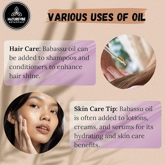 Naturevibe Botanicals Babassu Oil 32 Ounces 100% Pure