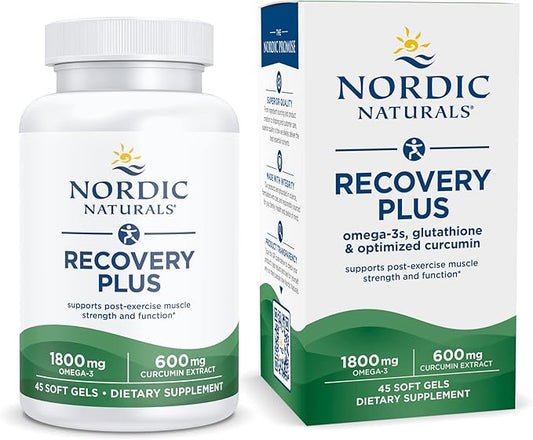 Nordic Naturals Recovery Plus, Unflavored 45 Soft 1800 mg Omega-3 Fish 600 mg 15 Servings
