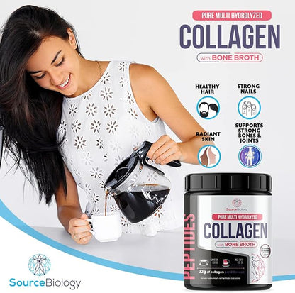 Collagen Peptides with Bone Broth 20 Grams 2 Scoops