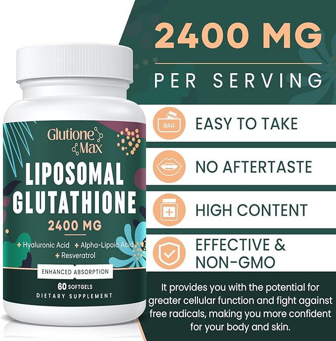2400MG Liposomal Glutathione 60 Softgels