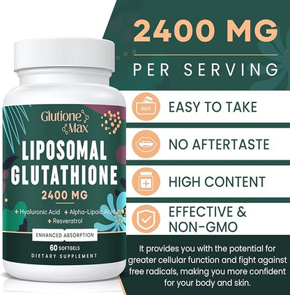2400MG Liposomal Glutathione 60 Softgels