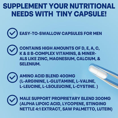 Multivitamin for Men 50 Plus, Mens 23 Essential 6 Aminos 400mg for 60 Cts