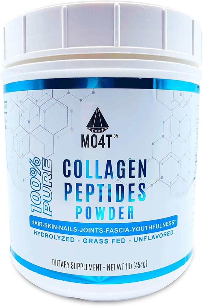 MO4T Grass-Fed Hydrolyzed Bovine Collagen Peptides- (1 Pound)