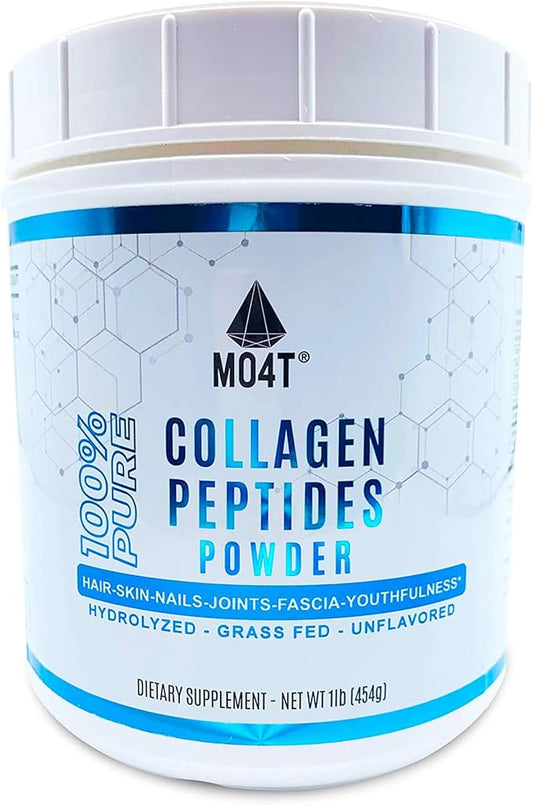MO4T Grass-Fed Hydrolyzed Bovine Collagen Peptides- (1 Pound)