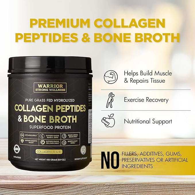 Premium Collagen Peptides Bone Broth: Grass