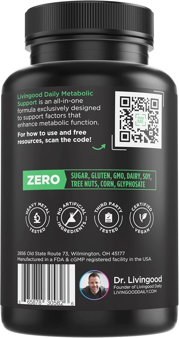 Livingood Daily Metabolism Booster for Women (120 Vegetarian
