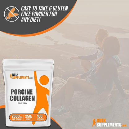 BulkSupplements.com Porcine Collagen Powder 2500mg per 250g (8.8 (8.8 oz)