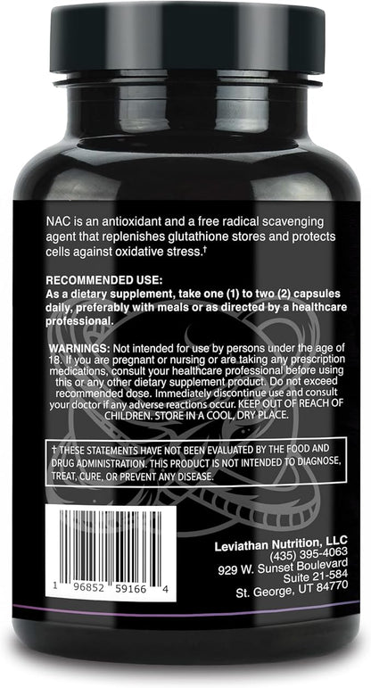NAC Supplement N-Acetyl Cysteine for Lung, 600mg, 120 120 Capsules