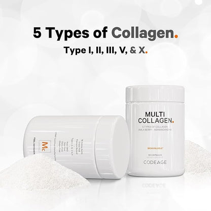 Codeage Multi Collagen Peptides Protein Capsules, 5 Collagen 90 Count