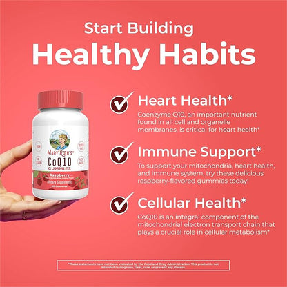 MaryRuth Organics CoQ10 | 1 Month Supply | CoQ10 Gummies | CoQ10 Supplements for Adults| Gummy Supplements for Heart Health & Cellular Energy | Vegan | Non-GMO | Gluten Free | 60 Count