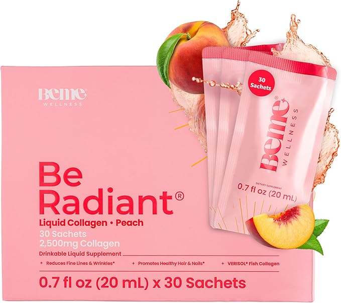 BeMe Liquid Collagen Drink, Be Radiant (Peach) 30 Sachets