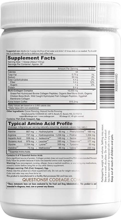Codeage Multi Collagen Peptides Protein Powder, 14.39oz