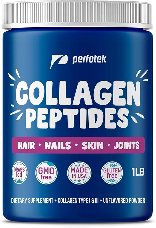 Collagen Powder for Women Men Types (1Lb) Non-GMO