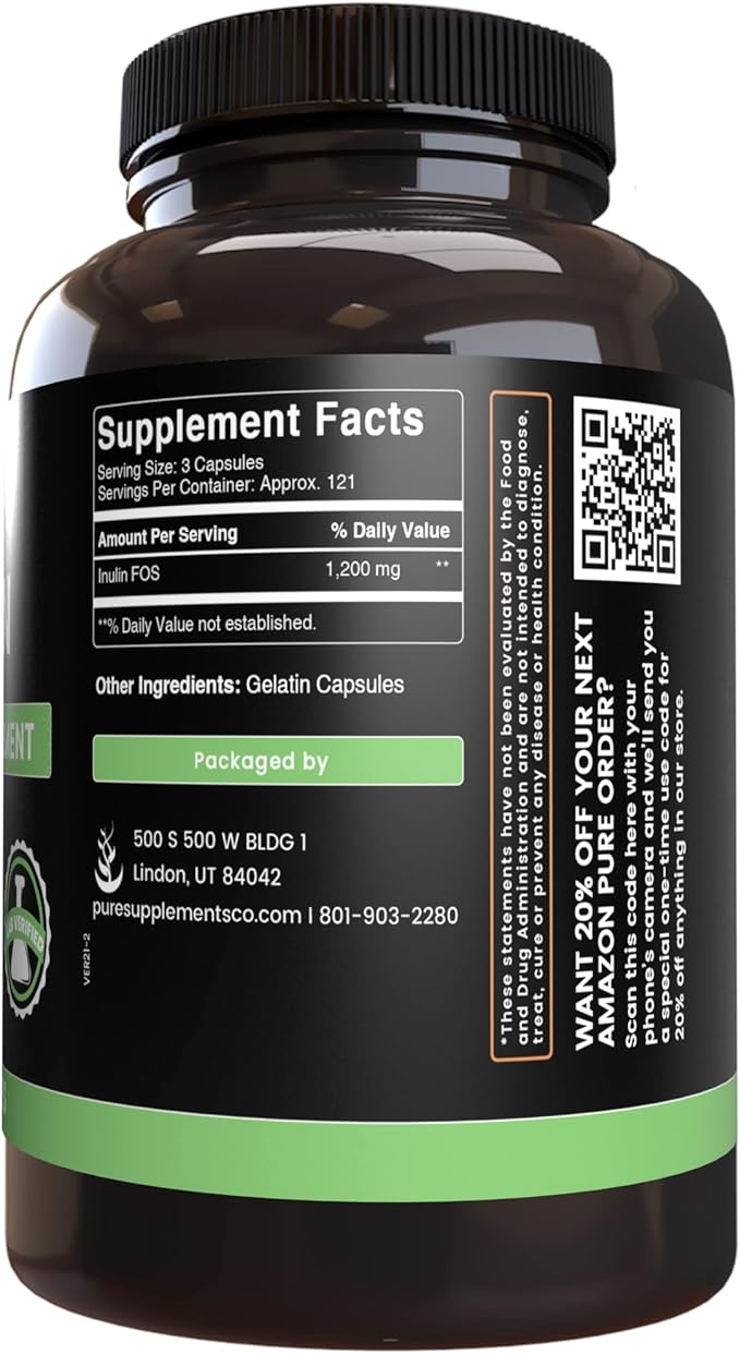 Pure Original Ingredients Inulin (365 Capsules)