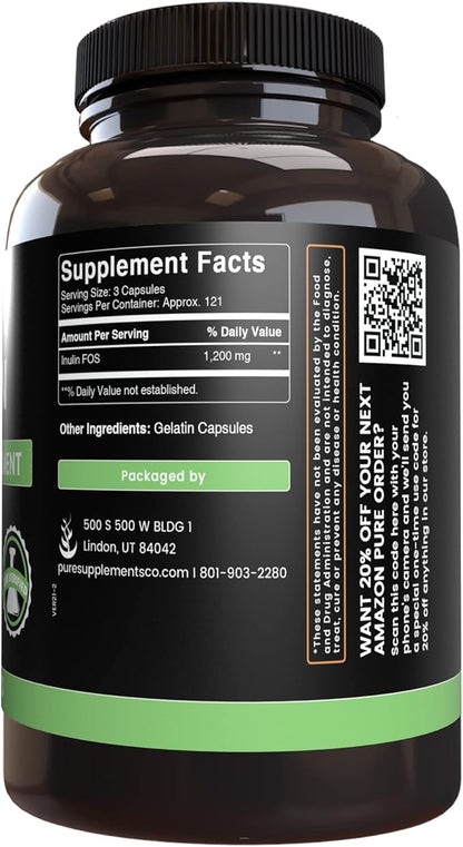 Pure Original Ingredients Inulin (365 Capsules)