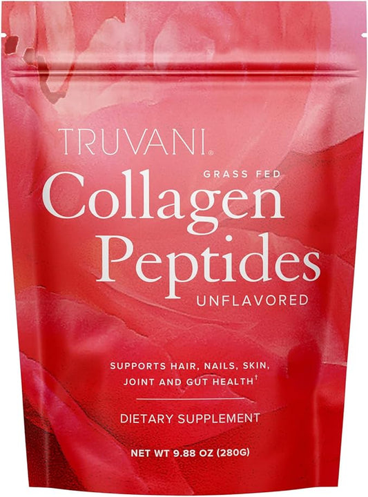 Truvani Hydrolyzed Collagen Peptides 14 Servings 20g Grass-Fed
