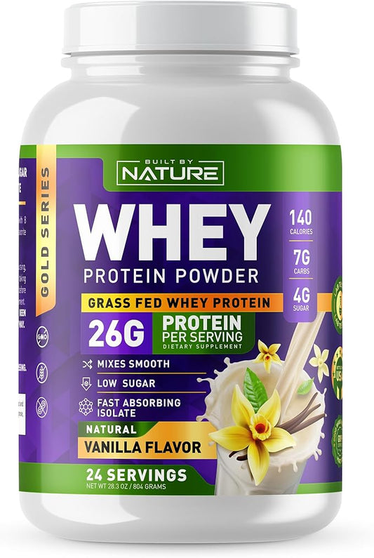 Whey Protein Powder 100% Pure 26g Protein, 24 Servings