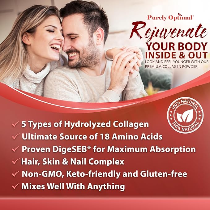 Multi Collagen Peptides Powder 5 Types 16 oz