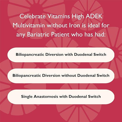 Celebrate Vitamins High ADEK Multivitamin Chewables, 60 Count