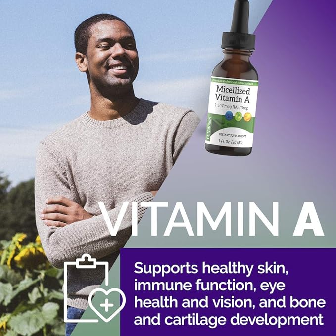 Micellized Vitamin A Drops 1,507mcg RAE 5025IU per 1 Oz