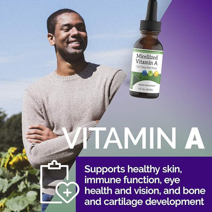 Micellized Vitamin A Drops 1,507mcg RAE 5025IU per 1 Oz