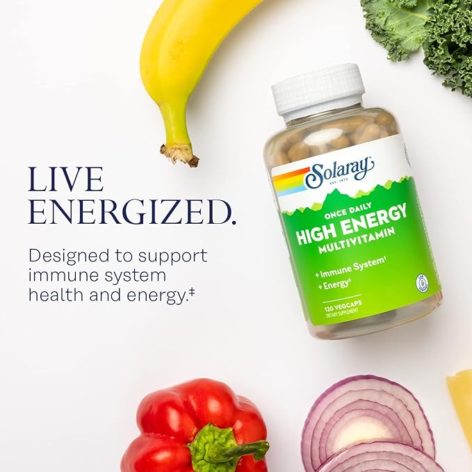 SOLARAY Once Daily High Energy Multivitamin, 120 Servings, 120 VegCaps