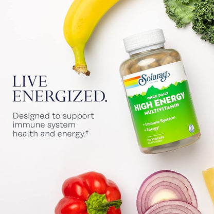 SOLARAY Once Daily High Energy Multivitamin, 120 Servings, 120 VegCaps
