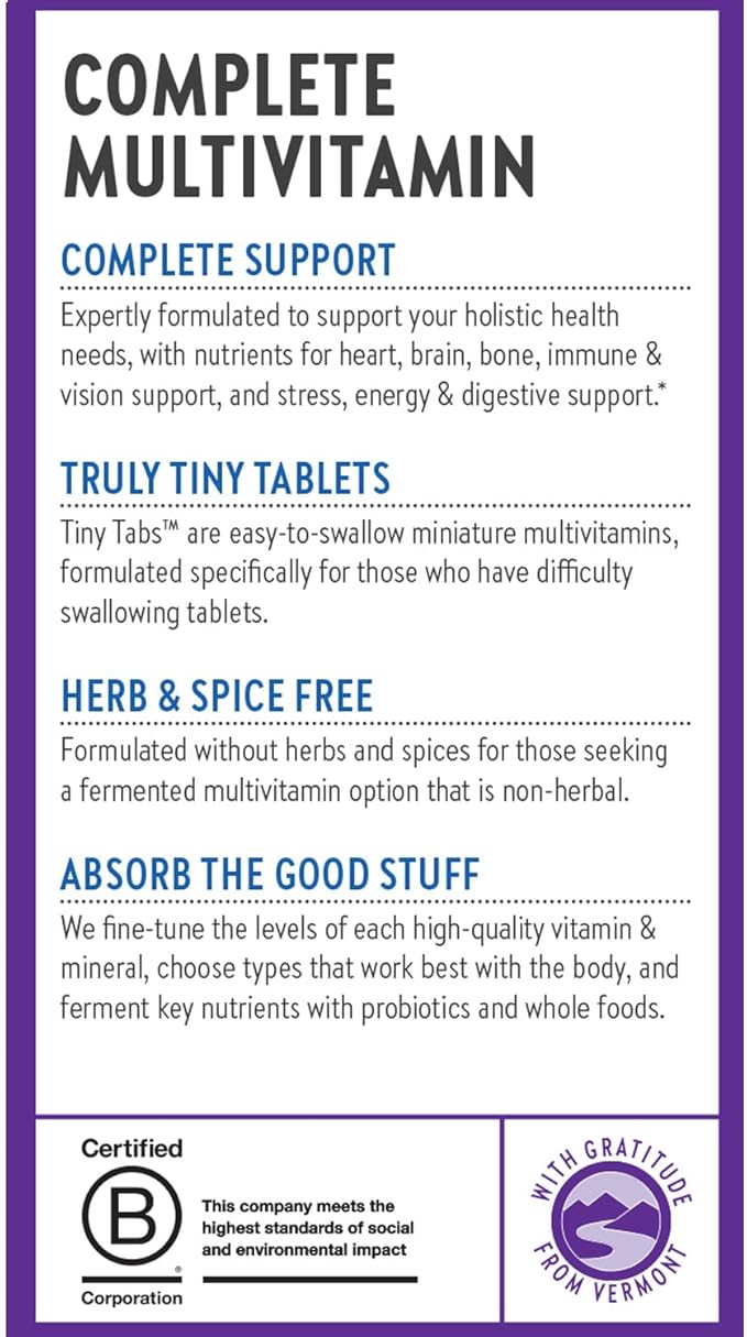 New Chapter Tiny Tabs Multivitamin 20+ Nutrients D3 + 192 Count